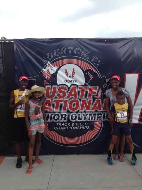 Alexis, Mianci, and Davonte at the USATF Junior Olympics 