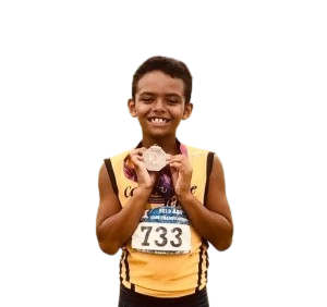 Camrbidge jets athlete holding medal png